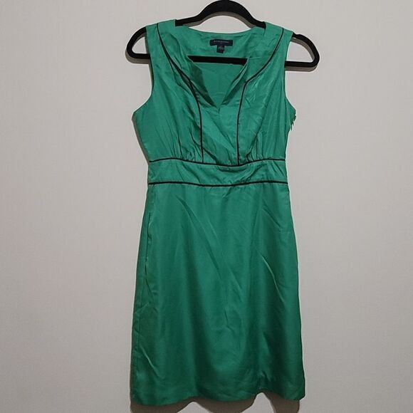 Banana Republic Green Sleeveless Dress Sz 2 - Picture 2 of 9